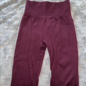 Burgundy aerie leggings